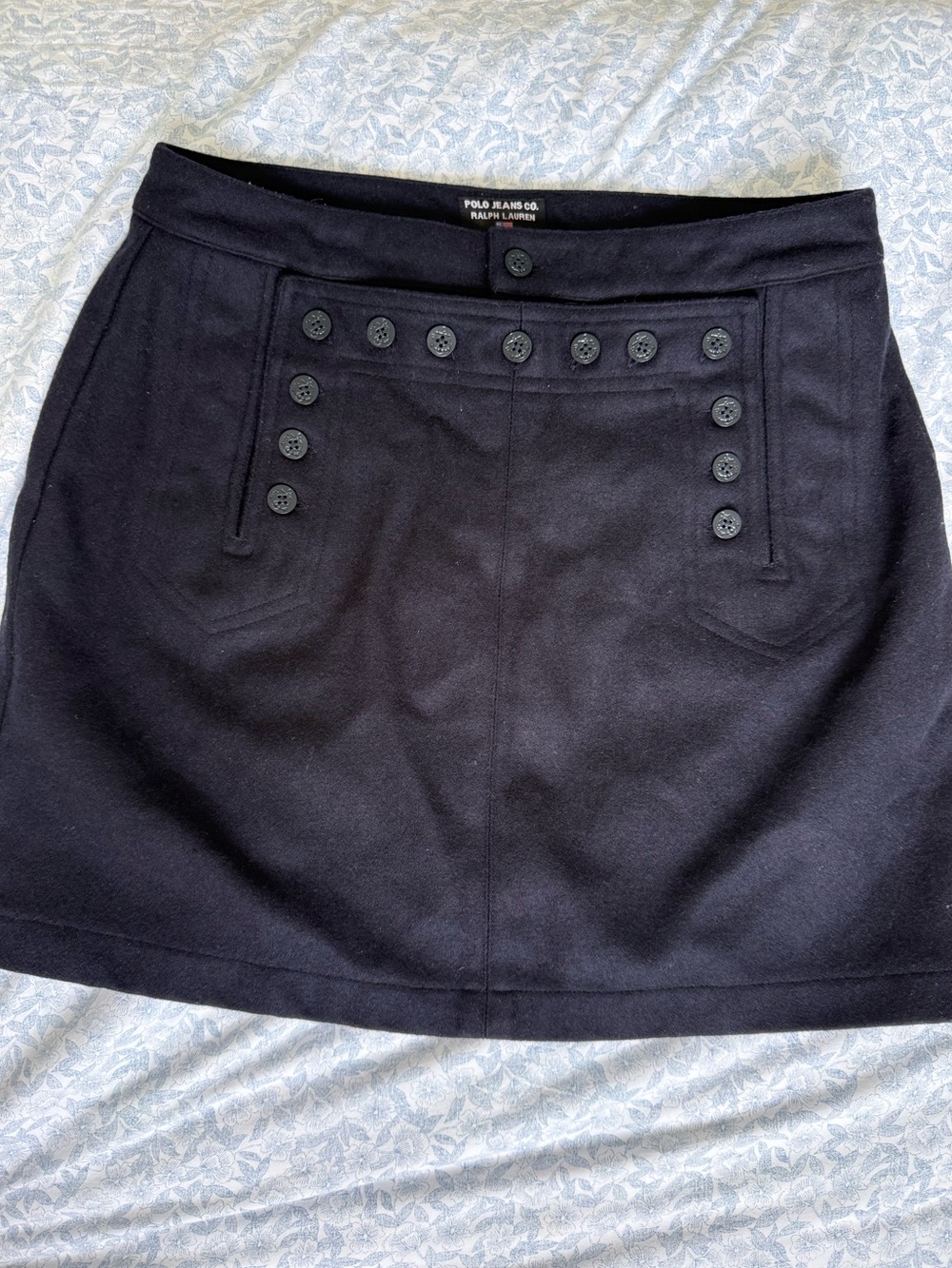 Vintage 90s Ralph Lauren Wool Navy Sailor Skirt
